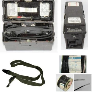 Bundeswehr Feldtelefon Ackerschnacker SEL 54 OB / ZB, Gurt, Rolle Feldkabel 200m - Bild 1 von 5