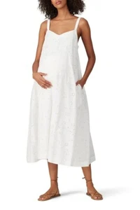 Hatch Maternity Women’s THE EYELET ASTRID DRESS Cotton White Size 0 (XS/0-2) NEW - Picture 1 of 9