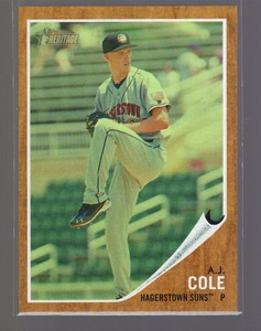 2011 Topps Heritage Minor League Edition Green Tint /620 AJ Cole #84