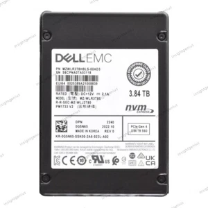 Samsung PM1733 3.84TB DELL SSD U.2 NVME PCIE 4.0X4 MZ-WLJ3T80 MZWLR3T8HBLS-00AD3 - Afbeelding 1 van 2