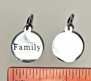 Edelstahl Geätzt Familie Charms 15 Stck. für Schmuckherstellung Großpackung Posten Zum Selbermachen - Bild 1 von 2