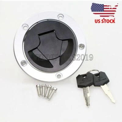 Tapa del tanque de gasolina con 2 llaves para Kawasaki Ninja ZX6R ZX10R ZX14R Z1000 EX650 EE. UU. Foto 1 de 4