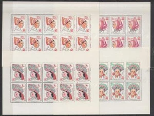 Tschechoslowakei 1977 ** postfrisch MiNr. 2387-2390 Trachten PRAGA Klb. I+II - Picture 1 of 2