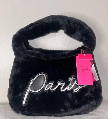 ¡NUEVO! Bolso Baguette Negro NUEVO CON ETIQUETAS PARIS HILTON Imitación Piel Forever Foto 1 de 4
