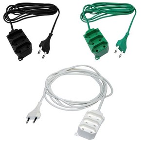 Verlängerungskabel 3-fach Eurostecker Kupplung Verlängerung Stromkabel PS-362 EX