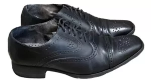 Windsor Smith Black Leather Brogue Business Suit Formal Shoes AUS/UK 12 US 13 - Picture 1 of 11