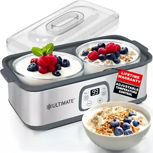 Ultimate Probiotic Yogurt Maker – Adjustable Time & Temperature Control, 2-Quart - Picture 1 of 12