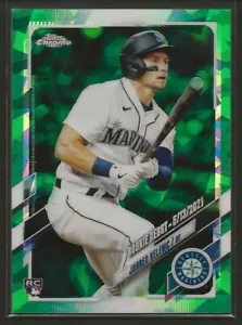 2021 Topps Chrome Sapphire Update Jarred Kelenic Green Rookie Debut /50 #249 - Picture 1 of 2