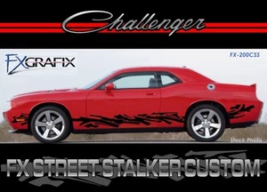 2008 - 2023 Dodge Challenger FX Custom Street Stalker Lower Body Side #1 Stripes - Picture 1 of 3