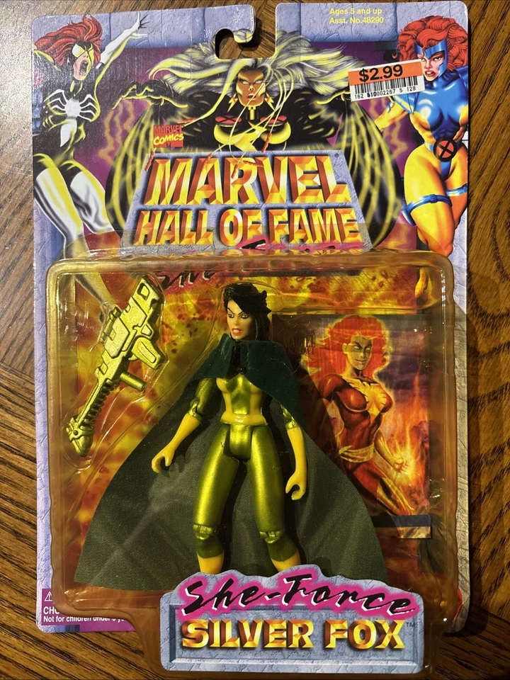 Figura de acción Marvel Hall of Fame She-Force Silver Fox Toy Biz 1997 nueva en caja nueva rara Foto 1 de 3