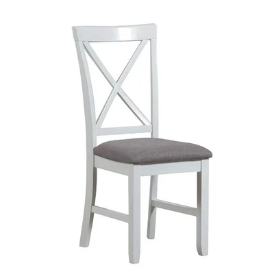 Powell Furniture Jane Side, silla de comedor blanca antigua, Foto 1 de 2
