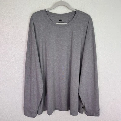 REI активный Pursuits рубашка мужская 3XL Activewear слой UPF 50 отверстия для пальцев серый новый - Изображение 1 из 4