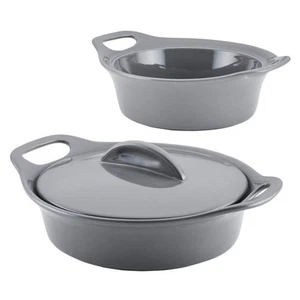 3-Piece Dark Gray Ceramic Bakeware Set - Picture 1 of 6
