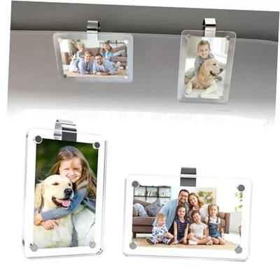 KJET 2 Piezas Foto Coche Visera Clip, Drive Safe I Love You Dad Visera Clip Foto  Foto 1 de 4