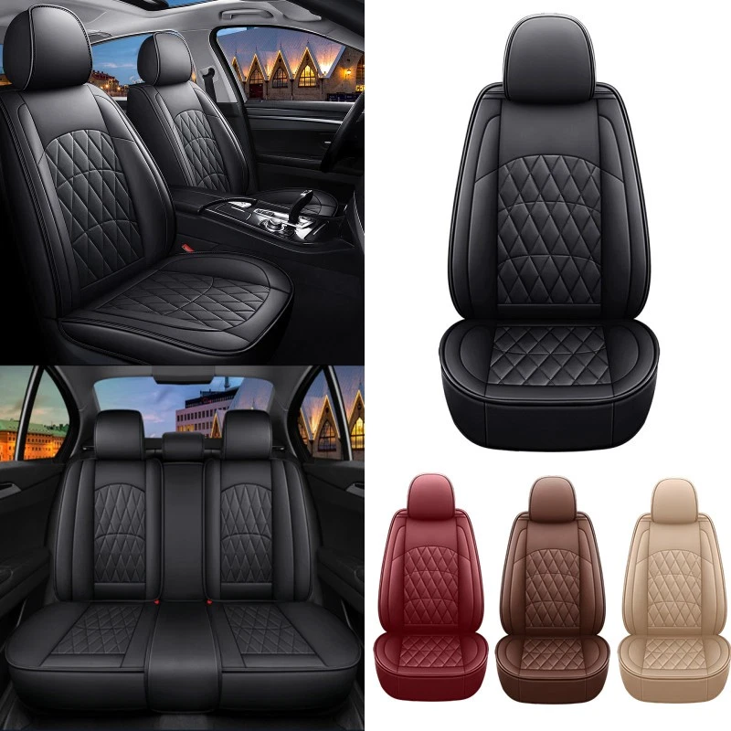 Capas de assento de carro couro ecológico cobertura total 5 lugares para Audi A1 A4 A5 A6 A7 A8 Q3 Q5 - Imagem 1 de 4