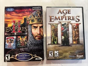 Juegos de PC Age Of Empires 2 y 3 con manuales/mapas Microsoft Ensemble Studios - Imagen 1 de 15