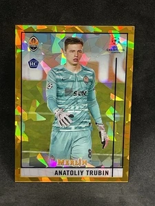 2020-21 Topps Merlin Collection Chrome Gold UCL /50 Anatoliy Trubin Rookie RC - Picture 1 of 2