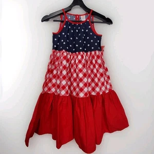 Gymboree Red White Blue Sleeveless Knee Length Dress Fourth Of July Size 8 - Picture 1 of 10