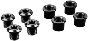 ABSOLUTEBLACK CHAINRING BOLT SET - SHORT BOLTS AND NUTS SET OF 4 BLACK - Picture 1 of 1
