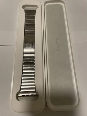 Autêntica pulseira de elos de aço inoxidável prata Apple 42 mm - Imagem 1 de 4