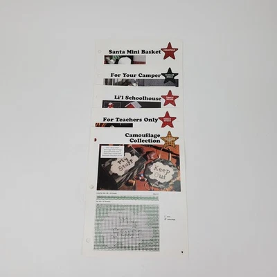 Plastic Canvas All Stars 1995 Leisure Arts 7 Patterns from Patternpak 4 - Image 1 of 4