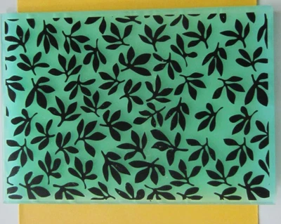 3D Präge-Schablone / 3D Embossing folder --- Blattmuster / Prägemappe - Bild 1 von 2