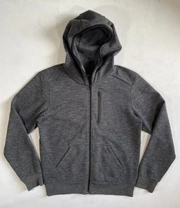 Uniqlo Dry Stretch Hoodie Mens Size Medium Grey Sweat Full Zip Marl Sweatshirt - Picture 1 of 9