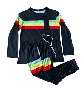 Mens rasta tracksuit, polyester light weight 2 piece full set urban - Picture 1 of 7