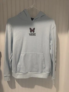 Vans Butterfly Check Hoodie Pullover Blue Unisex Youth XL - Picture 1 of 9