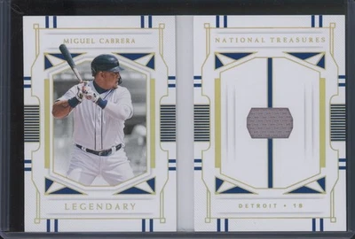 2021 Panini National Treasures Baseball Miguel Cabrera LMB-LI Booklet Jersey /25 - Image 1 of 2