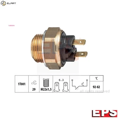 TEMPERATURE SWITCH RADIATOR FAN 1.850.016 FOR RENAULT SUPER/Hatchback/Van 25 25 - Image 1 of 4