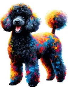 POODLE (1) CROSS STITCH CHART - Picture 1 of 2