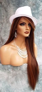 LACE FRONT C PART STRAIGHT WITH SIDE BANG WIG CLR P4.27.30 GORGEOUS SEXY 477 - Picture 1 of 12