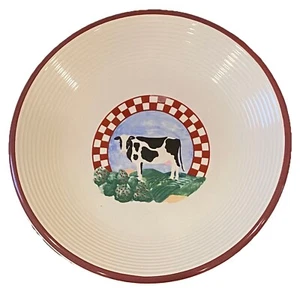 CENTURY STONEWEAR FANNIE'S FARM COUNTRY COW PLATE 11" Excellent Used Condition - Picture 1 of 3