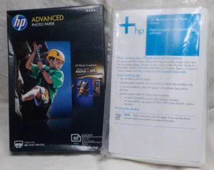 HP Advanced Photo Paper Glossy 4 x 6 in 50 sheets sealed + 100 OPEN PACKAGE - Picture 1 of 4