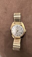 SEARS Vintage 1970s 7-Jewels Men's Watch Very Rare True Gold Tone Win-up