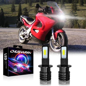 For BMW	 F650CS 2001-2006 -6000K White H3 Motorcycle led Headlight Bulbs - Foto 1 di 11