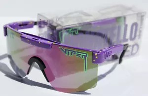 Gafas de sol PIT VIPER The Donatello polarizadas púrpura espejo envolvente NUEVO - Imagen 1 de 8