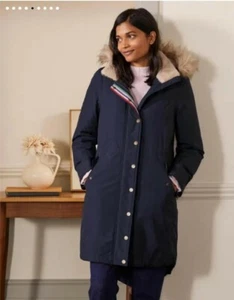BODEN Dunbar Waterproof Parka Navy RRP £198 SIZE UK 6 BRAND NEW SAMPLE T0650  C1 - Picture 1 of 11