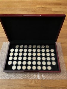 1999-2009 COMPLETE SET of ALL 56 Statehood U.S. Quarters 24K GOLD PLATED Coins - Picture 1 of 8