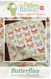 Quilt Pattern BUTTERFLIES Moda PATTERN BASKET LAYER CAKE FRIENDLY - Picture 1 of 4