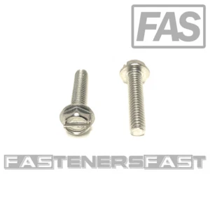 (50) 8-32x3/4 Edelstahl Schlitz Sechskant Scheibenkopf Maschinenschrauben 18-8 - Bild 1 von 5