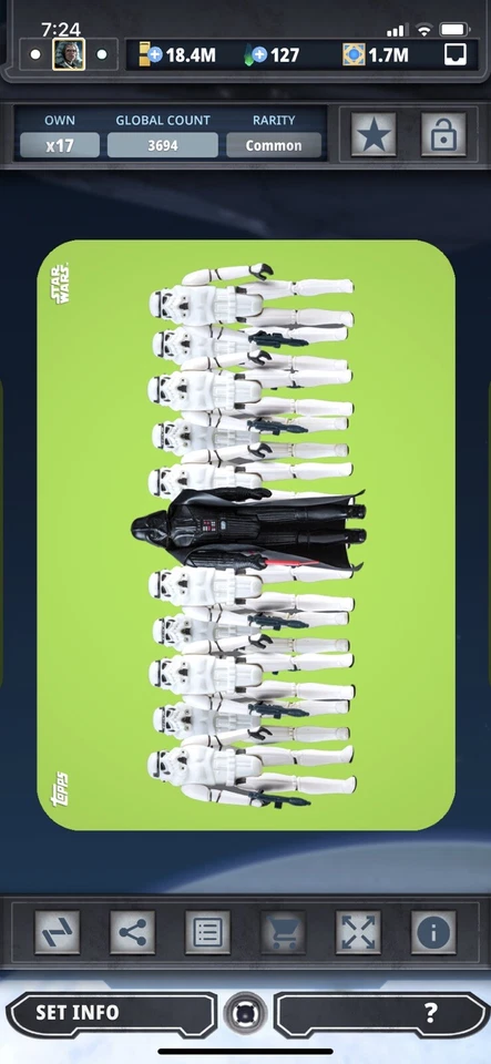 Topps Star Wars Digital Card Trader Light Green Out Of The Box Darth Vader Award - Image 1 of 1