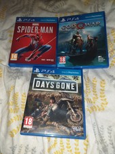 Playstation 4 Games Bundle X3 DAY'S GONE,  SPIDERMAN, GOD OF WAR