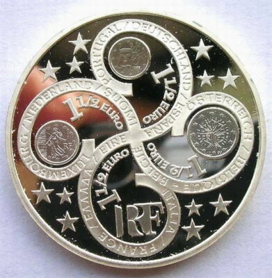 France 2003 Euro Coinage 1-1/2Euro Silver Coin,Proof - Image 1 of 2