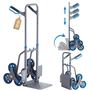 Treppenkarre Sackkarre Transportkarre 150kg klappbar Treppensteiger Stappelkarre - Bild 1 von 13