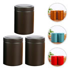 3pcs Round Metal Tins - Tea Canisters & Jewelry Jars, Shabby Chic Design