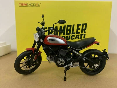 TSM Model 1:12 Scale Die-Cast 2015 Ducati Scrambler Icon Rosso Motorcycle Red - Image 1 of 4