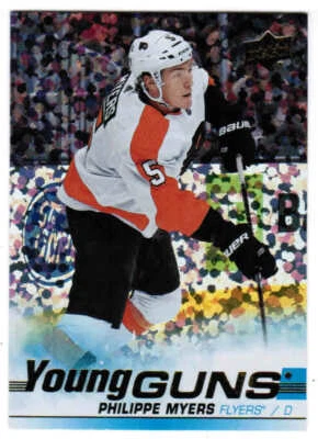 19/20 2019 UD SERIES 1 PHILIPPE MYERS #221 YOUNG GUNS RC SPECKLED RAINBOW FLYERS - Image 1 of 2