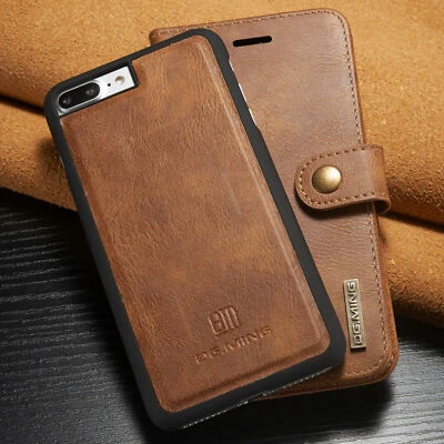 Genuine DG.MING Vintage Leather Wallet Stand Case Cover For Various Smartphones - Image 1 of 4